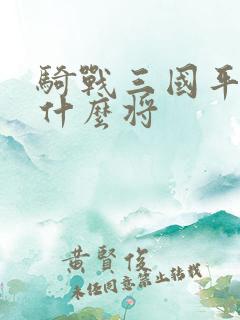 骑战三国平民玩什么将