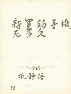 新买的手机充电充多久