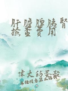 肝胆脾胰肾b超检查费用