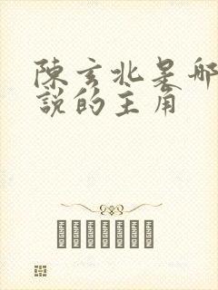 陈玄北是哪部小说的主角