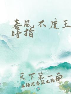 春风不度玉门关暗指