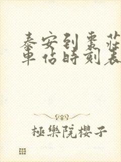 泰安到枣庄的汽车站时刻表