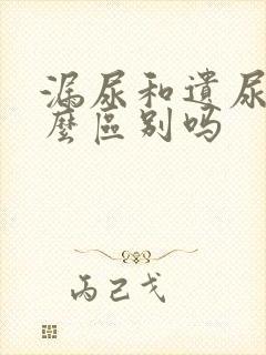 漏尿和遗尿有什么区别吗