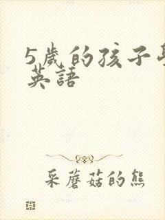5岁的孩子学习英语