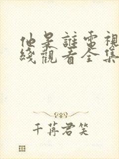 他是谁电视剧在线观看全集免费