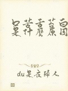 口苦舌苔白尿黄是什么原因