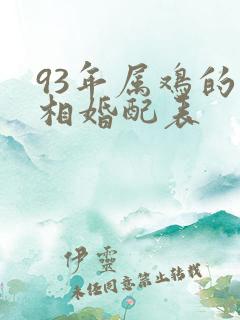 93年属鸡的属相婚配表