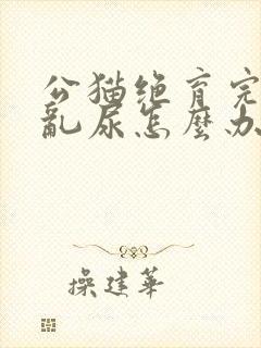 公猫绝育完还是乱尿怎么办