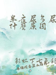 半夜尿多尿频是什么原因