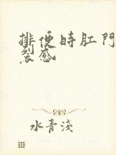 排便时肛门有撕裂感