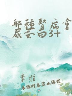 哪种肾病会出现尿蛋白3+