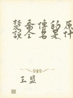 楚乔传的原著小说全名是什么啊