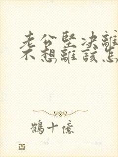 老公坚决离婚我不想离该怎样应对