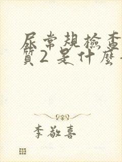 尿常规检查蛋白质2 是什么意思