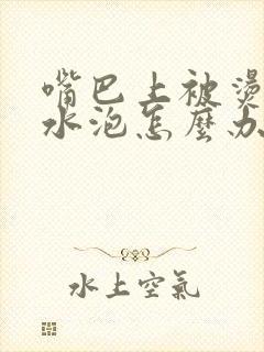 嘴巴上被烫了个水泡怎么办