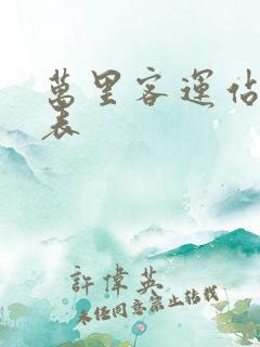 万里客运站时刻表