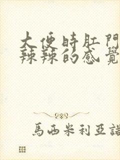 大便时肛门口火辣辣的感觉怎么回事