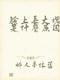 脸上长大块黑斑是什么原因