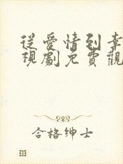 从爱情到幸福电视剧免费观看全集