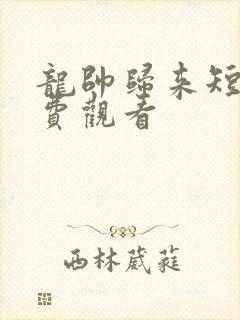 龙帅归来短剧免费观看