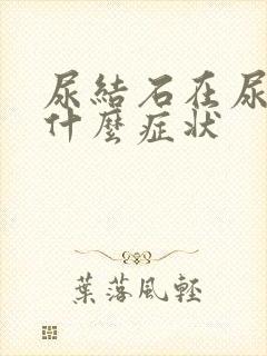 尿结石在尿道口什么症状