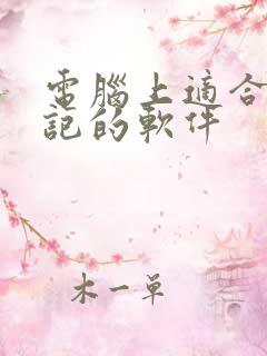 电脑上适合做笔记的软件