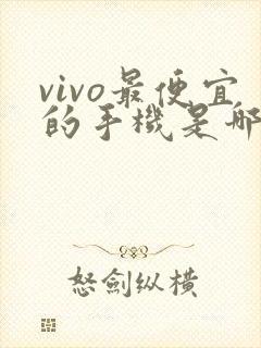 vivo最便宜的手机是哪一款