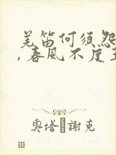 羌笛何须怨杨柳, 春风不度玉门关.