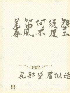 羌笛何须怨杨柳春风不度玉门关表达