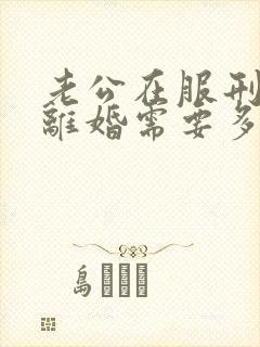 老公在服刑起诉离婚需要多久