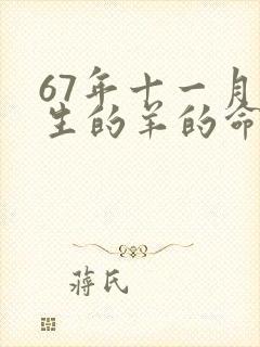 67年十一月出生的羊的命运