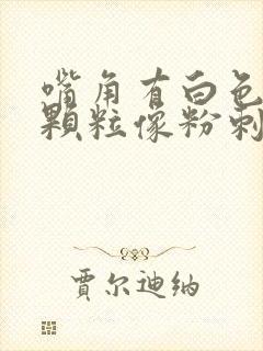 嘴角有白色的小颗粒像粉刺