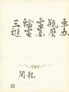 三轮电瓶车充不进电怎么办