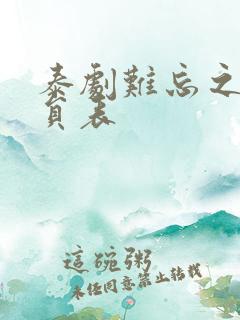 泰剧难忘之夜演员表