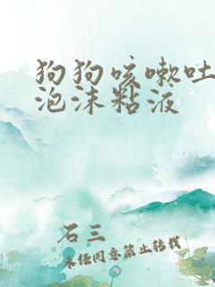 狗狗咳嗽吐黄水泡沫粘液