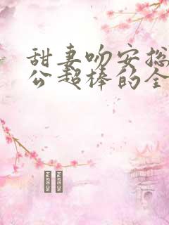 甜妻吻安总裁老公超棒的全文阅读