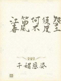 江笛何须怨杨柳春风不度玉门关是什么意思