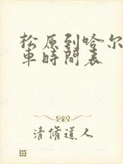 松原到哈尔滨客车时间表