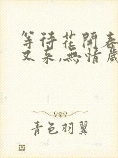 等待花开春去春又来,无情岁月笑我痴狂