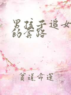 男孩子追女孩子的套路