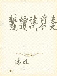 离婚后前夫总是想追我全文免费阅读