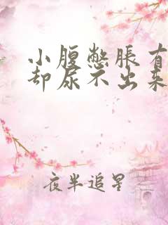 小腹憋胀有尿意却尿不出来