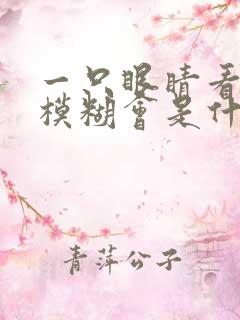 一只眼睛看东西模糊会是什么原因