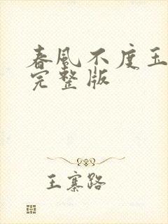 春风不度玉门关完整版