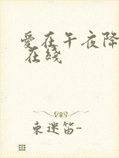 爱在午夜降临前 在线