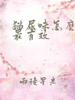 猫尿味怎么去除最有效