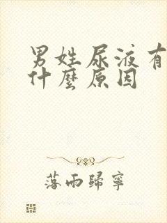 男姓尿液有血是什么原因