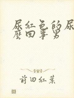 尿红色的尿是怎么回事男