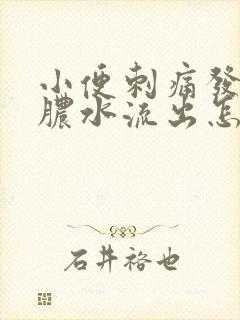 小便刺痛发黄有脓水流出怎么回事