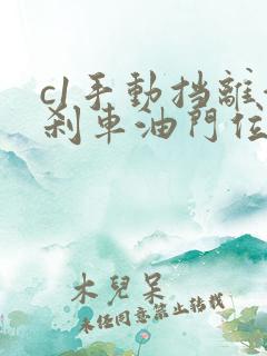 c1手动挡离合刹车油门位置图